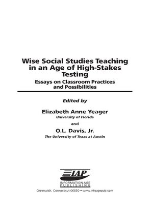 cover image of Wise Social Studies in an Age of High-Stakes Testing